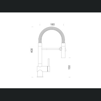 Baterie Inox Periat Schock Sina cu Dus Flexibil