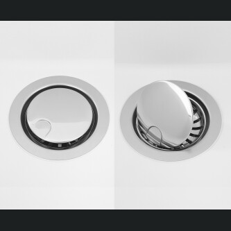 Chiuveta bucatarie granit CookingAid Infinity NF8610 Alba / Polar White reversibila stanga/dreapta cu picurator + accesorii montaj