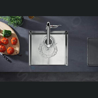 Chiuveta Hansgrohe S71  S719-U450, cu montaj sub blat, Oţel inoxidabil