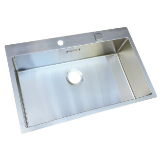 Chiuveta bucatarie inox CookingAid BOX LUX 76 cu ventil automat scurgere + accesorii montaj