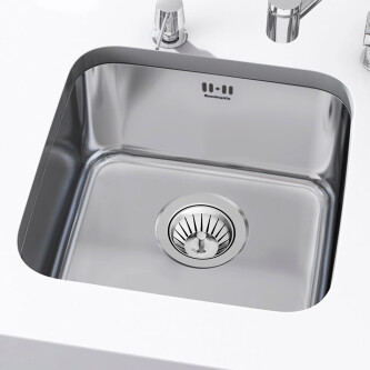 Chiuveta bucatarie inox CookingAid BRASILIA cu montaj pe blat sau sub blat + accesorii montaj