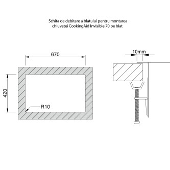 Chiuveta bucatarie inox CookingAid INVISIBLE 70 cu scurgator vase si baterie telescopica integrata, capac scurgere invizibil, tocator sticla temperiza