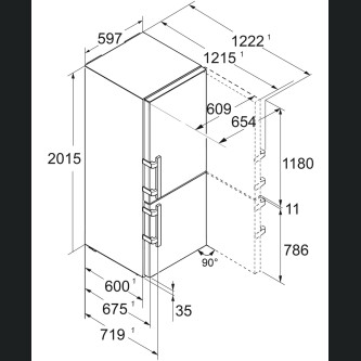 Combina frigorifica Liebherr CNsdd 5753, Prime NoFrost, 372 l, D