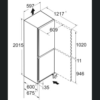 Combina frigorifica Liebherr CNd 5734, Plus NoFrost, 359 l, D