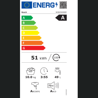 Mașina de spălat rufe Bosch WGB25690BY, cu încarcare frontală, 10 kg, 1600 rpm