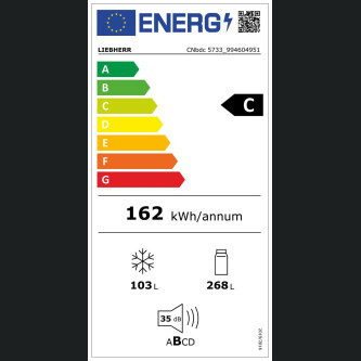Combina frigorifica Liebherr CNbdc 5733, Plus NoFrost, 371 l, C