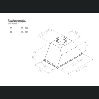 Hota incorporabila Pando GR05, 60 cm, A, motor v.730