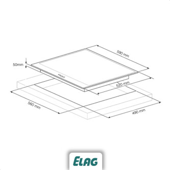 Plita cu inductie Elag KMI 60625.4-F  EC-1500, cu functia de LightGuide, 60 cm