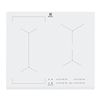 Plita incorporabila Electrolux EIV63440BW, Inductie, 4 Arzatoare, Bridge, Control touch, 60 cm, Alb