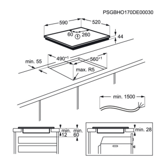 Plita incorporabila Electrolux EIV63440BW, Inductie, 4 Arzatoare, Bridge, Control touch, 60 cm, Alb