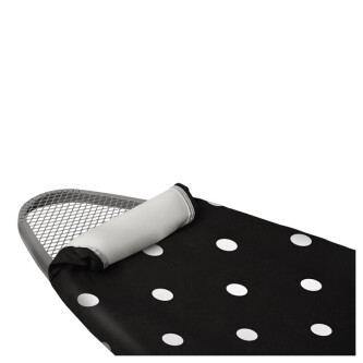 Masa de calcat Zelmer ZIB0003, husa 100 % bumbac, accesoriu pentru calcat maneci,130x47 cm, Negru