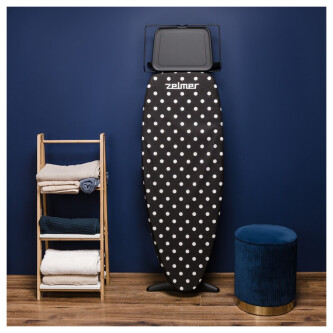 Masa de calcat Zelmer ZIB0003, husa 100 % bumbac, accesoriu pentru calcat maneci,130x47 cm, Negru