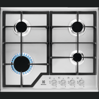 Plita gaz Electrolux KGS6426SX, 60 cm, inox