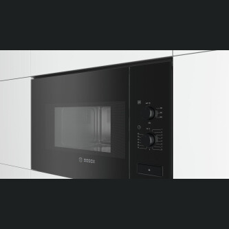 Cuptor cu microunde incorporabil Bosch BFL520MB0 , 800 W, 20 l, 59.4 x 38.2 x 31.7 cm, Negru