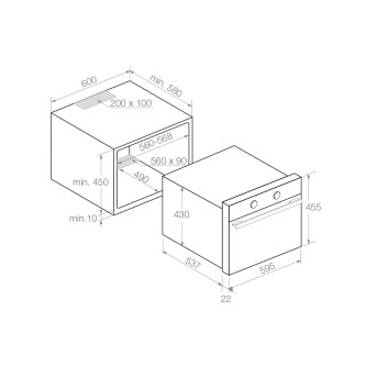 Cuptor incorporabil cu functie de microunde Pando, PHC-943, 44 l