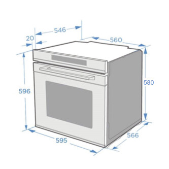 Cuptor incorporabil Pando PHP-864, cu autocuratare pirolitica,TOUCH , 72 l, 60 cm