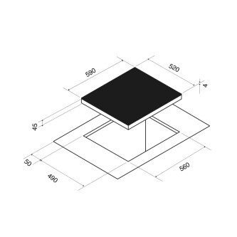 Plita cu inductie Pando PI-3200, 60 cm