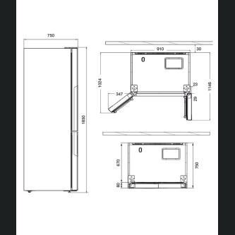 Combina frigorifica Pando PFLX AMER, NoFrost, 588 l, F