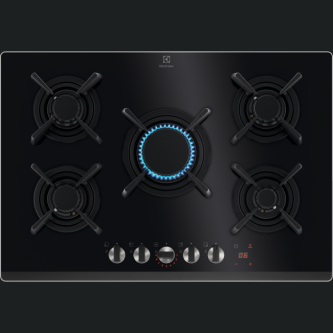 Plita gaz Electrolux KGG753753K, 75 cm, negru