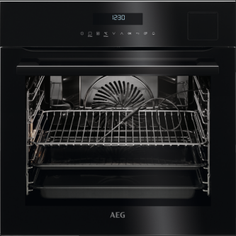 Cuptor cu functie de abur AEG BSE792320B,STEAMPRO, A+, 70 l, negru