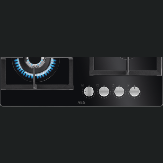 Plita gaz AEG pe sticla, 60 cm, negru HKB64420NB