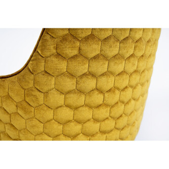 Scaun Jaqueline HoneyBrass, catifea naturala, picioare de alama