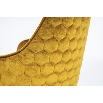 Scaun Jaqueline HoneyBrass, catifea naturala, picioare de alama