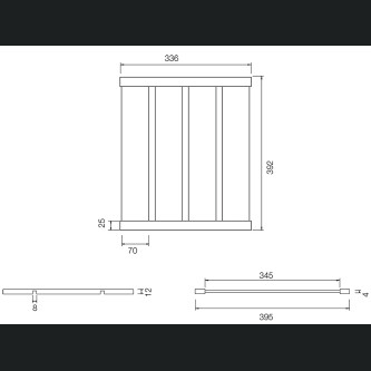 Suport scurgator Schock 392 mm inox