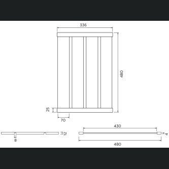    Suport scurgator Schock 480 mm inox