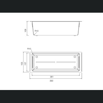 Vas Inox Perforat Schock 393 x 153 x 109 mm