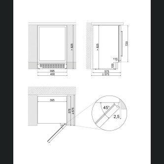 Vitrina de vin Pando PVMB 40-28/PVMBP 40-28 HD, 28 sticle. G, 75 l