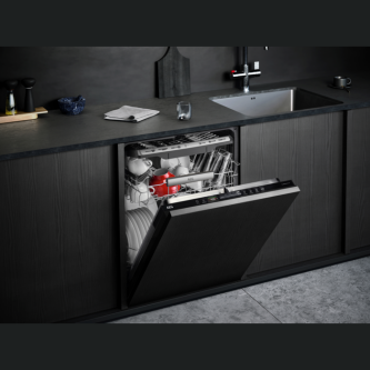 Masina de spalat vase complet incorporabila AEG, FSK93718P, Sprayzone, 15 seturi, 60cm, D